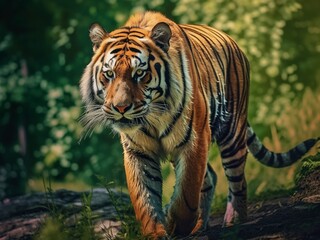 Obraz premium Hypperealistic hd animals. Tiger in wild nature. High quality photo. Generated Ai