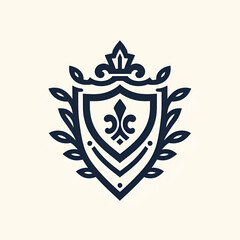 Obraz premium Coat of arms, crest symbol isolated on white background