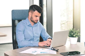 Fototapeta premium Business analyst in the office. Office worker