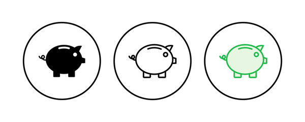 Piggy bank icon vector. piggy money icon