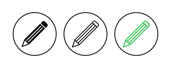 Pencil icon set. pen symbol. edit icon vector