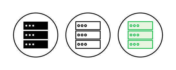 Database icon set. database vector icon