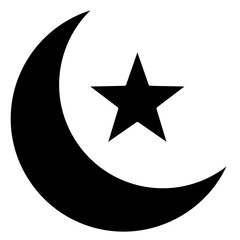 star and moon crescent icon