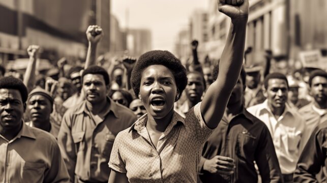 Black History month calling for civil rights for black people in America