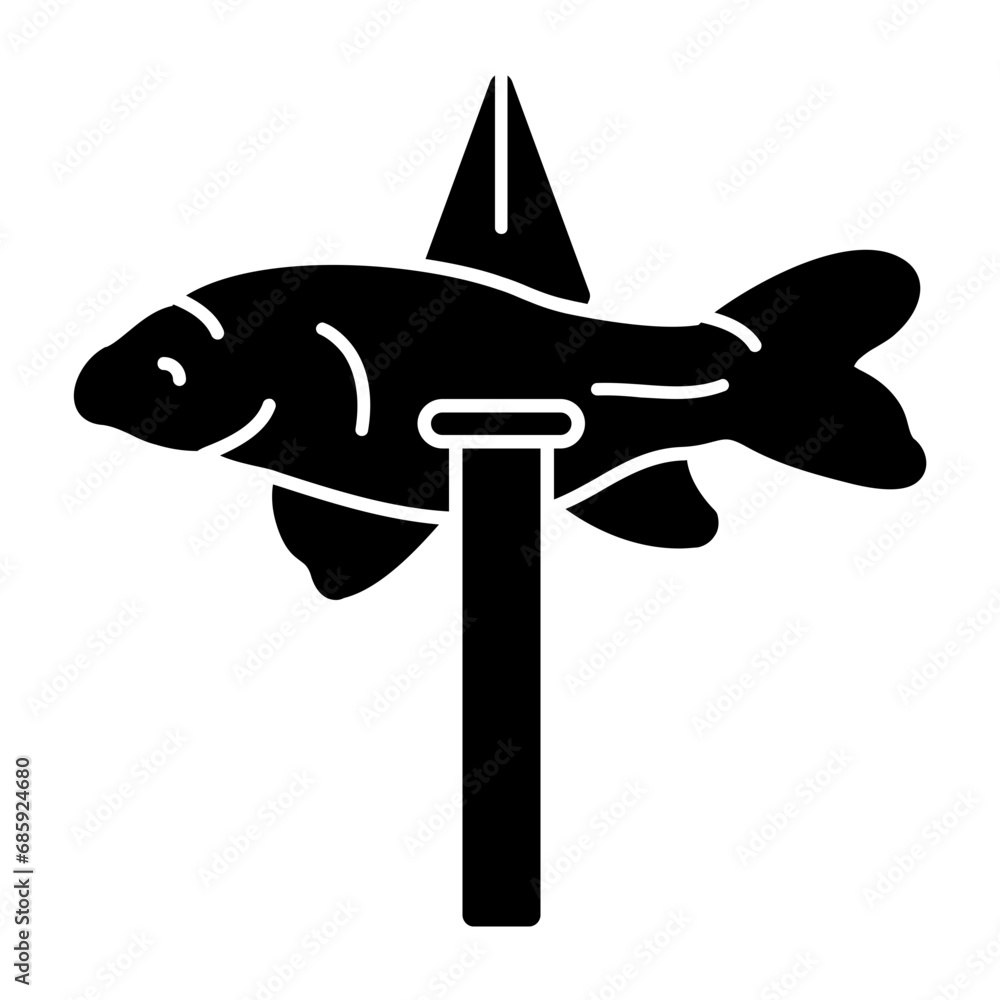 Poster fishing icon