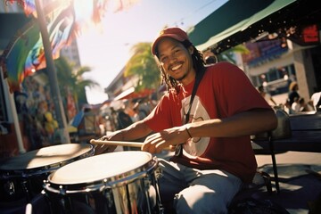 musician playing the drums