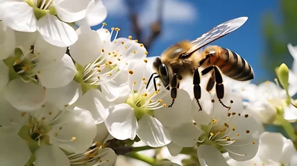 Foto op Plexiglas bee and flower © Benjamin