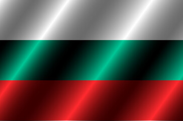 Flag of Bulgaria with folds. Bright background with flag of Bulgaria . Happy Bulgaria day background. Bright button with flag. - obrazy, fototapety, plakaty