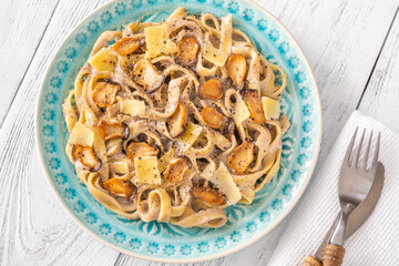 Creamy Tagliatelle and Mushrooms