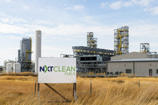 Lakeview, OR, USA - October 14, 2023; NXTClean Fuels renewable natural gas processing facility in Lakeview Oregon