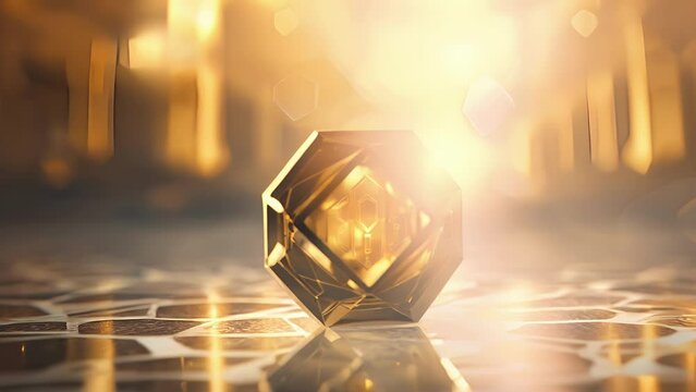 A fusion of abstract art and digital design, materialized in this beautiful golden location icon.