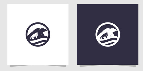 bear logo design vector