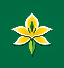 Yellow flower logo incon.

