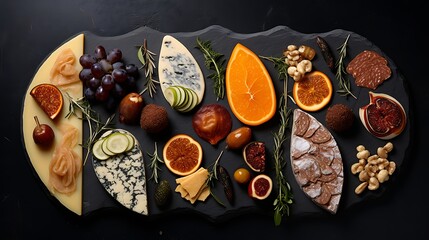 Artistic cheese and charcuterie boards
