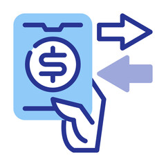 Money transfer flat icon