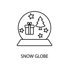 snow globe concept line icon. Simple element illustration. snow globe concept outline symbol design.