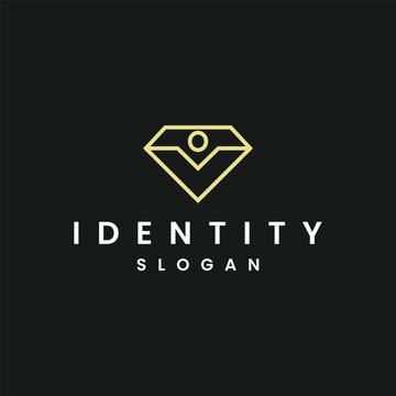 Diamond people Logo Concept Design Template Element Vector Illustration.