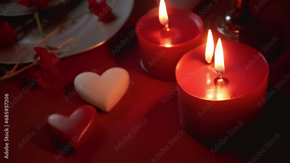 Poster a close up of a romantic dinner for two where both partners have disabilities.. .