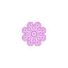 set of colored mandala sets pattern