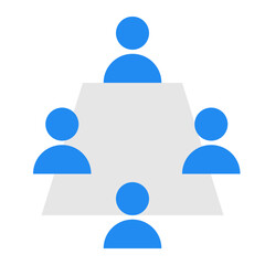 コミュニケーション、会議を表すカラースタイルのアイコン