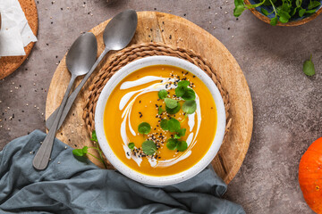 Creamy pumpkin soup