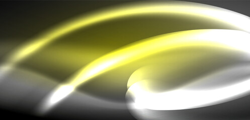 Neon-lit waves surge across background, mesmerizing dance of luminescence and motion. Dynamic backdrop captures essence of energy and modern aesthetics