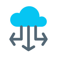 ネットワーク、インターネットを表すカラースタイルのアイコン