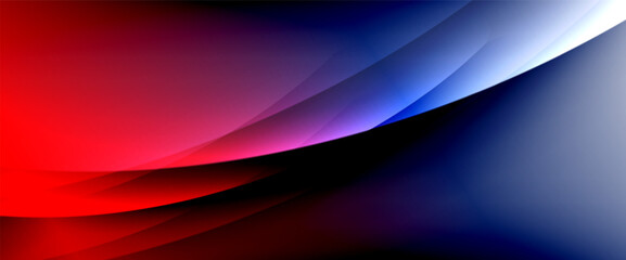 Dynamic flowing waves on gradient color background. Vector illustration For Wallpaper, Banner, Background, Card, Book Illustration, landing page