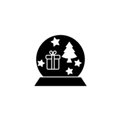 snow globe concept line icon. Simple element illustration. snow globe concept outline symbol design.