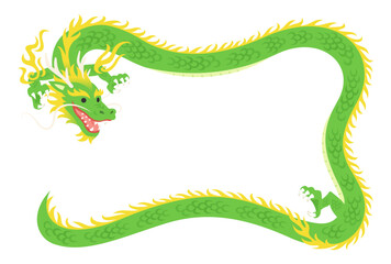 緑の龍のフレーム