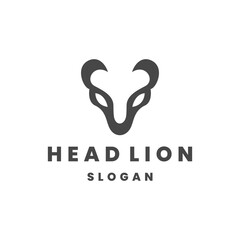 Head lion Logo Concept Design Template Element Vector Illustration.