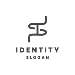 Letter st Logo Concept Design Template Element Vector Illustration.