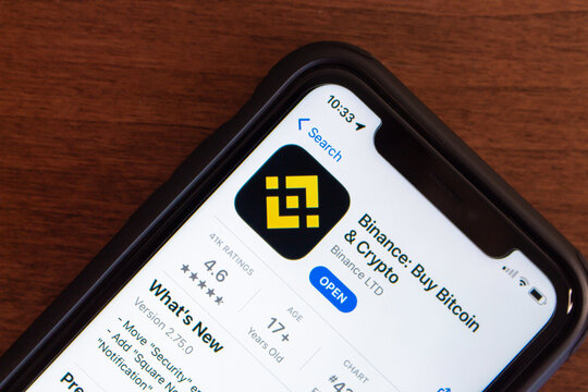 Vancouver, CANADA - Nov 28 2023 : Binance app seen in App Store in iPhone screen. Binance is the blockchain-based cryptocurrency exchange platform, founded by Changpeng Zhao in 2017