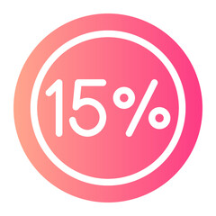 15 percent gradient icon