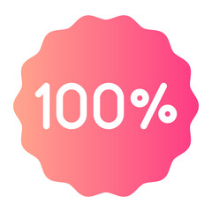 100 percent gradient icon