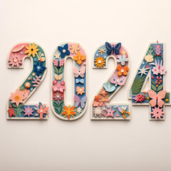 2024, new year, illustration, vector, card, design, decoration, vintage, greeting, sign, christmas, holiday, symbol, art, celebration, label, text, xmas, pattern, gold, new, love, heart, poster, retro