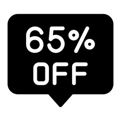 65 percent glyph icon