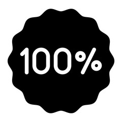 100 percent glyph icon
