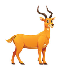 Impala cartoon illustration isolated on white background
