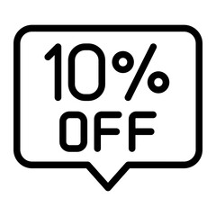 10 percent line icon