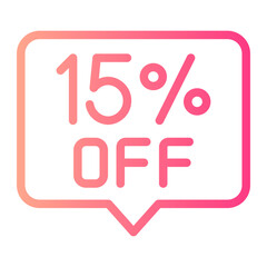 15 percent gradient icon