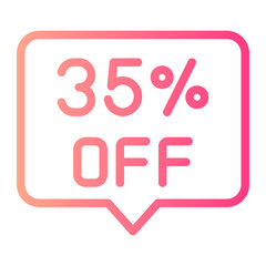 35 percent gradient icon