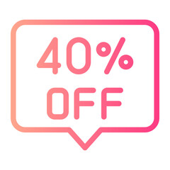 40 percent gradient icon