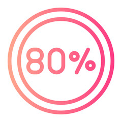 80 percent gradient icon