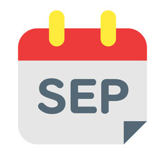 月、9月を表すカラースタイルのアイコン