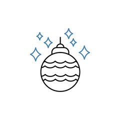 Christmas ornament concept line icon. Simple element illustration. Christmas ornament concept outline symbol design.