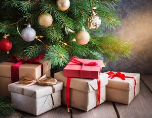 Fototapeta na wymiar Best Christmas Tree Gift Ideas: Presents to Make the Holidays Merry
