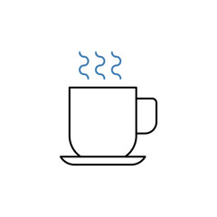 hot chocolate concept line icon. Simple element illustration. hot chocolate concept outline symbol design.