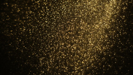 Fototapeta na wymiar Golden Glitter Bokeh - Radiant and Shimmering Light Effects, Ideal for Adding a Touch of Luxury and Sparkle to Various Creative Projects.