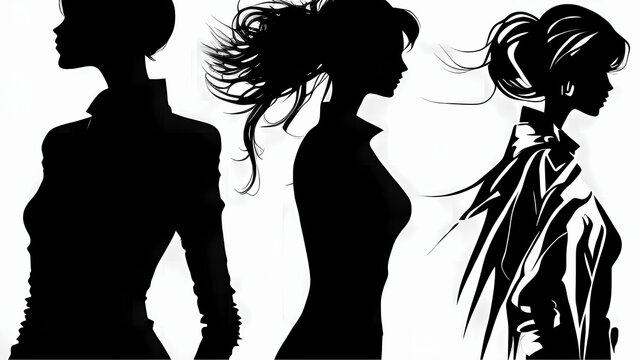 
"Fashion Illustration, Stylish Attire"